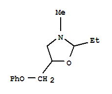 Oxazolidine, 2-ethyl-3-methyl-5-(phenoxymethyl)-(9ci)Structure,709601-81-0Structure Oxazolidine, 2-ethyl-3-methyl-5-(phenoxymethyl)-(9ci) Structure,709601-81-0Structure