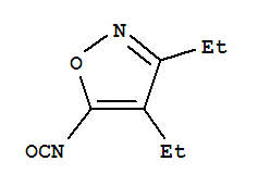 (9ci)-3,4-二乙基-5-異氰?；?異噁唑結(jié)構(gòu)式_71378-41-1結(jié)構(gòu)式