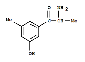  2-氨基-1-(3-羥基-5-甲基苯基)-1-丙酮結(jié)構(gòu)式_725201-01-4結(jié)構(gòu)式