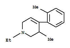 (9CI)-1-乙基-1,2,3,6-四氫-3-甲基-4-(2-甲基苯基)-吡啶結構式_730908-27-7結構式