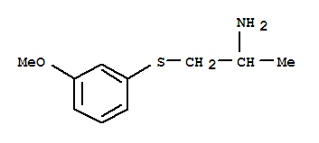 (9ci)-1-[(3-甲氧基苯基)硫代]-2-丙胺結(jié)構(gòu)式_730932-19-1結(jié)構(gòu)式
