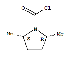 順式-(9ci)-2,5-二甲基-1-吡咯烷羰酰氯結(jié)構(gòu)式_73301-09-4結(jié)構(gòu)式
