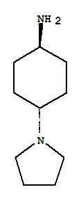 反式-(9ci)-4-(1-吡咯烷)-環(huán)己胺結(jié)構(gòu)式_734527-26-5結(jié)構(gòu)式