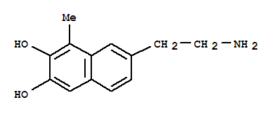 (9ci)-7-(2-氨基乙基)-1-甲基-2,3-萘二醇結(jié)構(gòu)式_740751-99-9結(jié)構(gòu)式