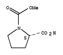 (S)-1-(甲氧基羰基)吡咯烷-2-羧酸結構式_74761-41-4結構式