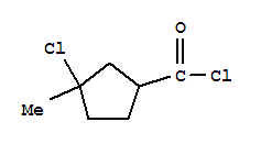 (9ci)-3-氯-3-甲基-環(huán)戊烷羰酰氯結(jié)構(gòu)式_74819-87-7結(jié)構(gòu)式