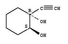 反式-(9ci)-1-乙炔-1,2-環(huán)己烷二醇結構式_75476-41-4結構式
