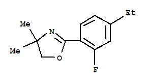Oxazole, 2-(4-ethyl-2-fluorophenyl)-4,5-dihydro-4,4-dimethyl-(9ci)Structure,755014-07-4Structure Oxazole, 2-(4-ethyl-2-fluorophenyl)-4,5-dihydro-4,4-dimethyl-(9ci) Structure,755014-07-4Structure