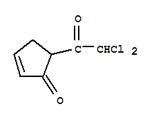 (9ci)-5-(二氯乙?；?-2-環(huán)戊烯-1-酮結(jié)構(gòu)式_76430-32-5結(jié)構(gòu)式