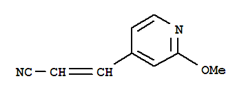 (9ci)-3-(2-甲氧基-4-吡啶)-2-丙烯腈結(jié)構(gòu)式_764708-22-7結(jié)構(gòu)式