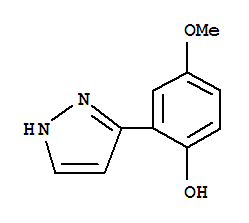 (9CI)-4-甲氧基-2-(1H-吡唑-3-基)-苯酚結構式_771482-47-4結構式