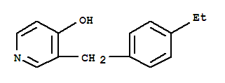 (9ci)-3-[(4-乙基苯基)甲基]-4-羥基吡啶結(jié)構(gòu)式_776317-61-4結(jié)構(gòu)式