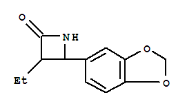 (9ci)-4-(1,3-苯并二氧雜環(huán)戊烯l-5-基)-3-乙基-2-氮雜啶酮結構式_777885-50-4結構式