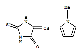 (9ci)-5-[(1-甲基-1H-吡咯-2-基)亞甲基]-2-硫氧代-4-咪唑啉酮結(jié)構式_778620-94-3結(jié)構式