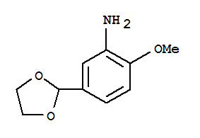O-anisidine, 5-(1,3-dioxolan-2-yl)-(5ci)Structure,780774-01-8Structure O-anisidine, 5-(1,3-dioxolan-2-yl)-(5ci) Structure,780774-01-8Structure
