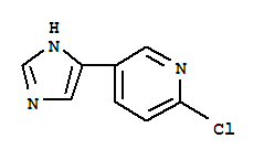 (9CI)-2-氯-5-(1H-咪唑-4-基)-吡啶結(jié)構(gòu)式_790262-70-3結(jié)構(gòu)式