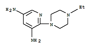 (9ci)-2-(4-乙基-1-哌嗪)-3,5-吡啶二胺結(jié)構(gòu)式_794471-59-3結(jié)構(gòu)式