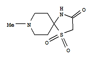 (8ci)-8-甲基-,1,1-二氧化物1-硫雜-4,8-二氮雜螺[4.5]癸烷-3-酮結(jié)構(gòu)式_801213-04-7結(jié)構(gòu)式