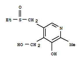 (8ci)-5-[(乙基亞磺?；?甲基]-3-羥基-2-甲基-4-吡啶甲醇結(jié)構(gòu)式_802593-02-8結(jié)構(gòu)式