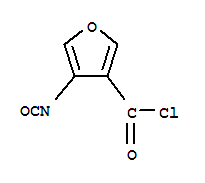 (9ci)-4-異氰?；?3-呋喃羰酰氯結(jié)構(gòu)式_80761-37-1結(jié)構(gòu)式