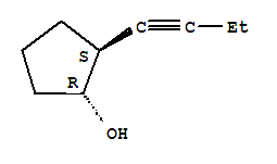 反式-(9ci)-2-(1-丁炔基)-環(huán)戊醇結(jié)構(gòu)式_81792-45-2結(jié)構(gòu)式
