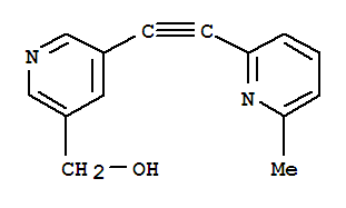 (9ci)-5-[(6-甲基-2-吡啶)乙炔]-3-吡啶甲醇結(jié)構(gòu)式_824389-39-1結(jié)構(gòu)式