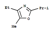 Oxazole, 4-ethyl-5-methyl-2-(1-methylethyl)-(9ci)Structure,84027-96-3Structure Oxazole, 4-ethyl-5-methyl-2-(1-methylethyl)-(9ci) Structure,84027-96-3Structure