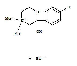 2-(4-氟苯基)-2-羥基-4,4-二甲基-1,4-噁嗪-4-溴化物結構式_849060-64-6結構式