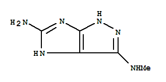 (9CI)-1,4-二氫-N3-甲基-咪唑并[4,5-c]吡唑-3,5-二胺結(jié)構(gòu)式_849479-15-8結(jié)構(gòu)式