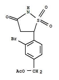 [3-溴-4-(1,1-二氧化物-3-氧代異噻唑啉-5-基)苯基]乙酸甲酯結(jié)構(gòu)式_850318-47-7結(jié)構(gòu)式