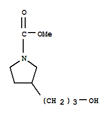 3-(3-羥基丙基)-1-吡咯烷羧酸甲酯結(jié)構(gòu)式_854411-74-8結(jié)構(gòu)式