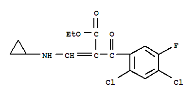 (Z)-3-環(huán)丙基氨基-2-(2,4-二氯-5-氟-苯甲酰基)-丙烯酸 乙酯結(jié)構(gòu)式_86483-53-6結(jié)構(gòu)式