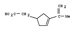 (9ci)-3-(1-甲基乙烯)-3-環(huán)戊烯-1-乙酸結(jié)構(gòu)式_87371-57-1結(jié)構(gòu)式