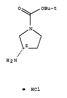 (S)-1-boc-3-氨基吡咯烷鹽酸鹽結(jié)構(gòu)式_874140-63-3結(jié)構(gòu)式