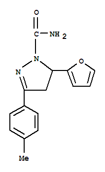 5-(呋喃-2-基)-3-P-甲苯基-4,5-二氫-1H-吡唑-1-羧胺結(jié)構(gòu)式_885269-83-0結(jié)構(gòu)式