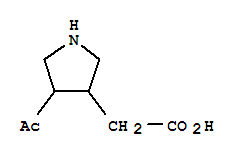 (7ci)-4-乙?；?3-吡咯烷乙酸結(jié)構(gòu)式_90088-22-5結(jié)構(gòu)式