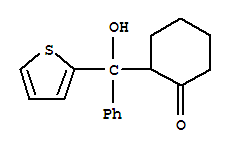 2-(羥基苯基-2-噻吩甲基)-環(huán)己酮結(jié)構(gòu)式_90128-15-7結(jié)構(gòu)式
