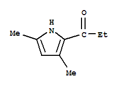 (7ci)-1-(3,5-二甲基吡咯-2-基)-1-丙酮結(jié)構(gòu)式_90642-83-4結(jié)構(gòu)式