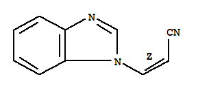 (z)-(9ci)-3-(1H-苯并咪唑-1-基)-2-丙烯腈結(jié)構(gòu)式_92173-66-5結(jié)構(gòu)式