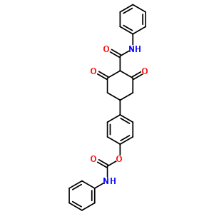 2,6-二氧代-n-苯基-4-[4-[[(苯基氨基)羰基]氧基]苯基]-環(huán)己烷羧酰胺結構式_10223-91-3結構式