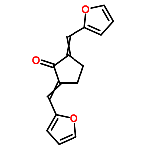 2,5-雙(2-呋喃亞甲基)-環(huán)戊酮結(jié)構(gòu)式_1026-78-4結(jié)構(gòu)式