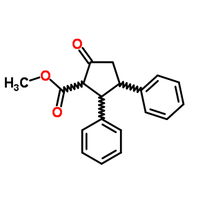 5-氧代-2,3-二苯基環(huán)戊烷羧酸甲酯結(jié)構(gòu)式_10498-83-6結(jié)構(gòu)式