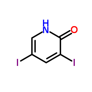 3,5-二碘吡啶-2-醇結(jié)構(gòu)式_13472-80-5結(jié)構(gòu)式
