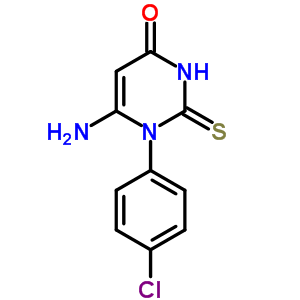 6-氨基-1-(4-氯苯基)-2-硫氧代-2,3-二氫-4(1H)-嘧啶酮結(jié)構(gòu)式_16837-11-9結(jié)構(gòu)式