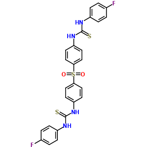 3-(4-氟苯基)-1-[4-[4-[(4-氟苯基)硫代氨基甲酰氨基]苯基]磺?；交鵠硫代脲結(jié)構(gòu)式_17312-27-5結(jié)構(gòu)式