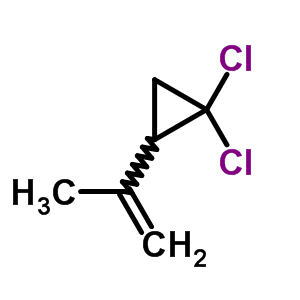 1,1-二氯-2-(1-甲基乙烯)-環(huán)丙烷結(jié)構(gòu)式_17480-54-5結(jié)構(gòu)式
