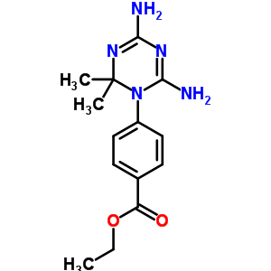 4-(4,6-二氨基-2,2-二甲基-1,3,5-噻嗪-1-基)苯甲酸乙酯結(jié)構(gòu)式_17740-29-3結(jié)構(gòu)式