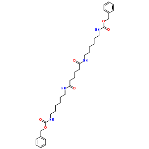 n-[6-[5-(6-苯基甲氧基羰基氨基己基氨基甲酰)戊?；被鵠己基]氨基甲酸芐酯結(jié)構(gòu)式_18885-95-5結(jié)構(gòu)式