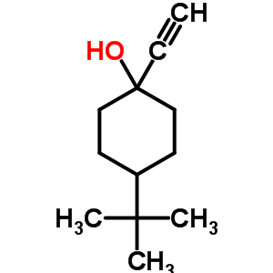 4-(1,1-二甲基乙基)-1-乙炔-環(huán)己醇結(jié)構(gòu)式_20325-03-5結(jié)構(gòu)式