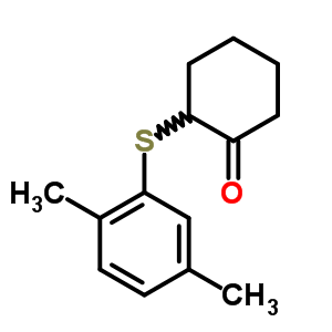2-[(2,5-二甲基苯基)硫代]-環(huán)己酮結(jié)構(gòu)式_21339-63-9結(jié)構(gòu)式